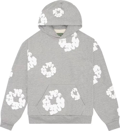 Grey Cotton Wreath Hoodie