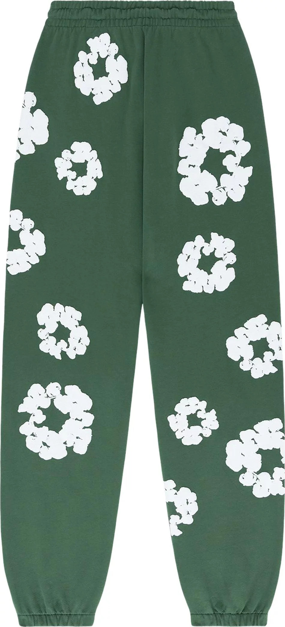 Green Cotton Wreath Sweatpants