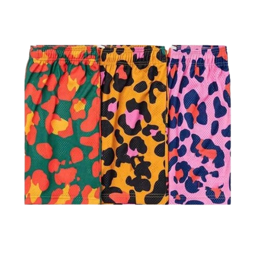 EE Leopard Print Mesh Shorts